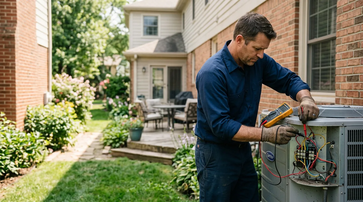 HVAC technician working near Worthington, KY